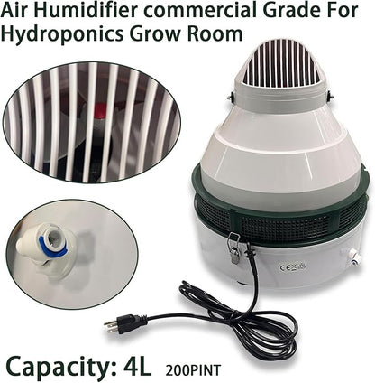 200 Pint Air Humidifier Commercial Grade Mist And Mist Hydroponic Growth Chamber，Industrial Grade Humidifier With Multi-Directional Fogging Head, Indoor Plant For Large Rooms