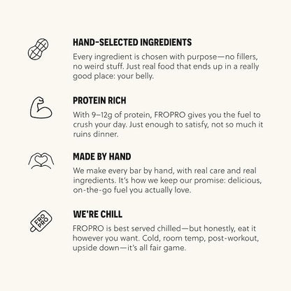 FROPRO Plant Protein Snack Bars - Plant Based Protein Bars, All-Natural, Gluten, Dairy, & Soy Free, High Protein Bars with Low Calories | Coconut, 12 Pack