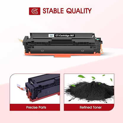 067 Toner Cartridge Set 067H MF654Cdw MF656Cdw Compatible for Canon Color ImageCLASS LBP632Cdw MF654Cdw MF653Cdw LBP633Cdw MF652Cdw MF650C Printer 4 Pack High Yield Ink (Black Cyan Yellow Magenta)