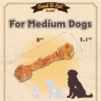 Gootoe Turkey Tendons for Dogs –All-Natural, Hypoallergenic Dog Treats, Rawhide Alternative, Long Lasting Puppy Chews, Healthy Dog Treats for Large Breeds, Bone (L), 2 Count Pack