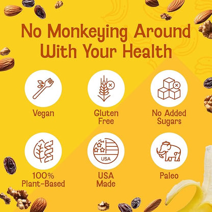 Monkey Brittle Healthy Snacks, Crispy Plant-Based Treats for Kids & Adults, Vegan & Gluten-Free, All-Natural Snack for School, Sports, Camping & On-the-Go (Pack of 6), Combo - Original + Cacao Coconut + Strawberry Banana Crunch