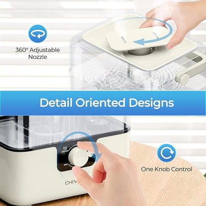 CHIVALZ Humidifiers for Bedroom, 9.37 * 7.4 * 12.67 inch, YZY6001-KC