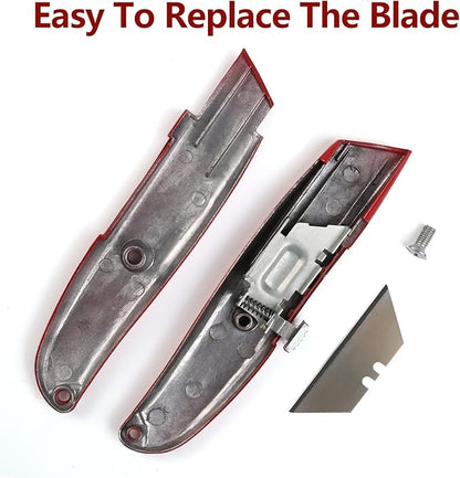 DIYSELF Utility Knife, 20 Pack Heavy Duty Box Cutter Retractable, Box Cutter Knife, Box Opener, Cardboard Cutter, Utility Knives for Garage, Home and Office, Box Cutters for Daily Use (Red)