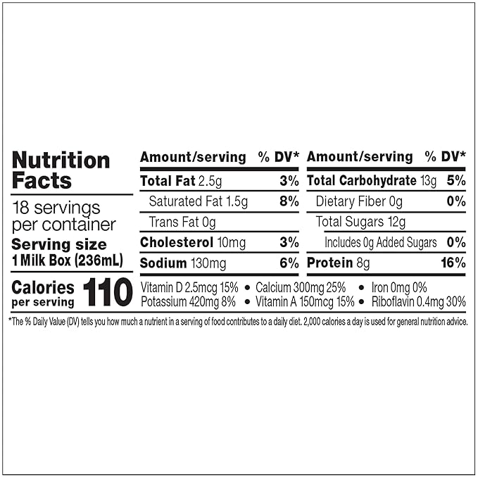 Horizon Organic Shelf Stable 1% Lowfat Milk Boxes, 8 fl oz, 18 Count - 8g Protein per Serving, USDA Organic UHT from Pasture-Raised Cows, Ready to Drink for Lunchbox, Travel, or On-the-Go, No Refrigeration Needed