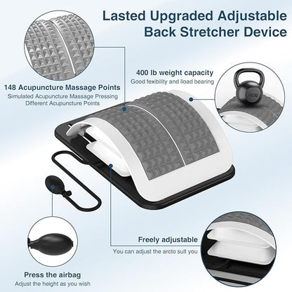Back Stretcher for Lower Back Pain Relief,Adjustable Inversion Lumbar Traction Device,Lumbar Support Board for Spinal Decompression and Scoliosis,Back Support Sciatica Pain Relief
