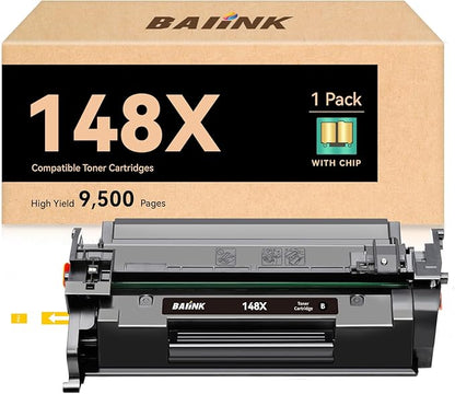 148X W1480X Toner Cartridge (with CHIP) Black Replacement for HP 148X Black High Yield Toner Cartridge Compatible for HP Pro 4001dw 4001dn 4001n MFP 4101fdw 4101fdn Printer 148A W1480A