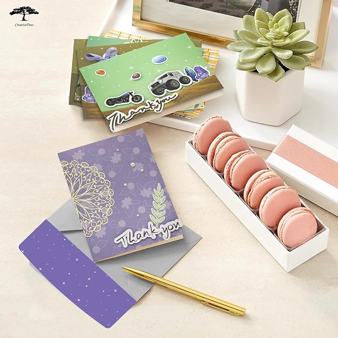 DIY Card Making Kit for Adults Car 9 Sets-Themed Handmade Greeting & Thank You Cards with Envelopes for Birthdays, Weddings, Teachers, Parents, and Gift Giving