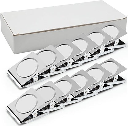 Magnetic Clips, 2.12 inches Heavy Duty Metal Magnet Clips for Hanging, 12 Pack Extra Strong Large Magnetic Clips for Whiteboard, Classroom, Office, Refrigerator