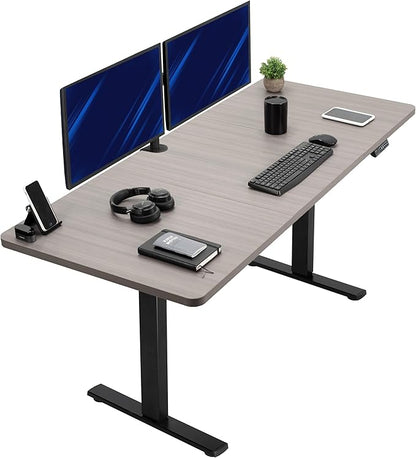 VIVO Electric 71 x 30 in Standing Desk, Memory Height Adjustment, 1B Series, Dark Gray Top Black Frame, DESK-KIT-1B7G