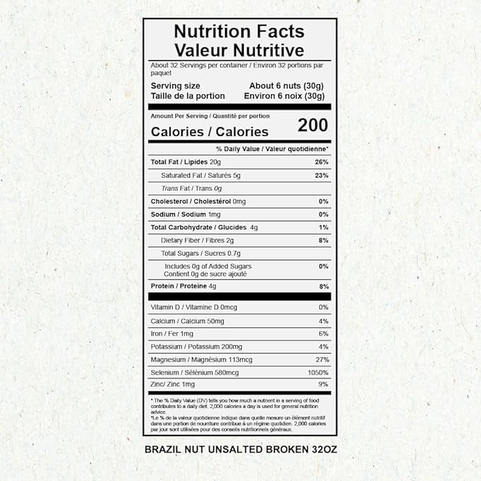 Snack The True Organic Broken Brazil Nuts 32 oz – Raw and Unsalted – Healthy-Rich in Vegetable Protein – Fresh, Vegan and Gluten Free – Forest Up