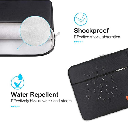 Lacdo Laptop Sleeve Case for 15 inch New MacBook Air M4 A3241 2025, M3 A3114, M2 A2941 2024-2023, 15 inch MacBook Pro A1990 A1707, Dell XPS 15 Plus Computer Case Bag with Accessory Pocket, Black