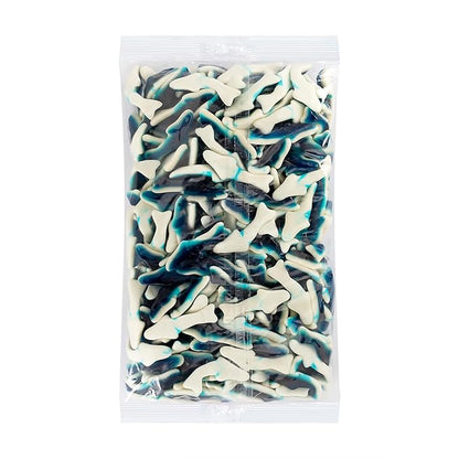 Kervan Candy Bebeto Blue Shark Gummies - Fruity, Soft & Sweet Gummy Candy Bulk for Kids, Gift Snacks and Parties - Big Party Size Bag Blue Sharks (5 lbs)