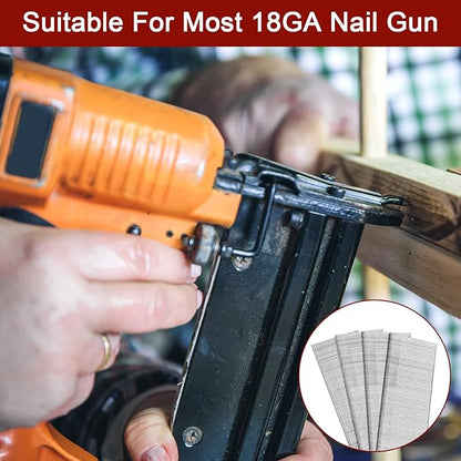 18 Gauge Brad Nails, 1000 Counts 1-3/4-inch 18 GA Brad Nails, Galvanized Nails for Nail Gun, Finishing Nail Gun Nails for Pneumatic, Electric Brad Nailer Gun