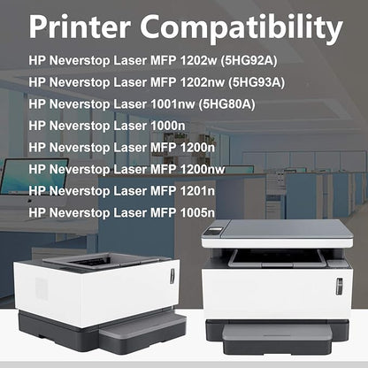 Top Ink 1 Pack 143A (W1143A) Compatible Toner Cartridge Replacement for HP Neverstop Laser 1000n 1001nw(5HG80A) MFP 1202w(5HG92A) 1202nw(5HG93A) 1200nw 1201n 1005n Printer Ink Cartridge (Black)