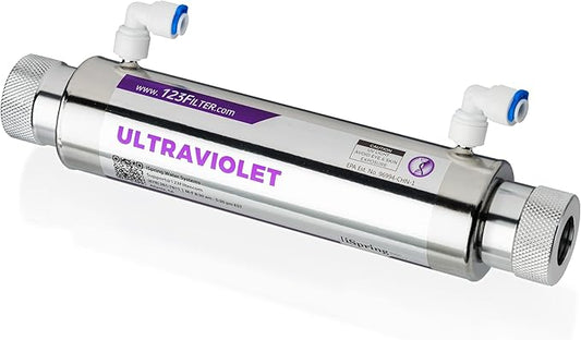 iSpring UVF11A UV Ultraviolet Light Water Filter with Smart Flow Control Switch 11W, 110V, 10-INCH