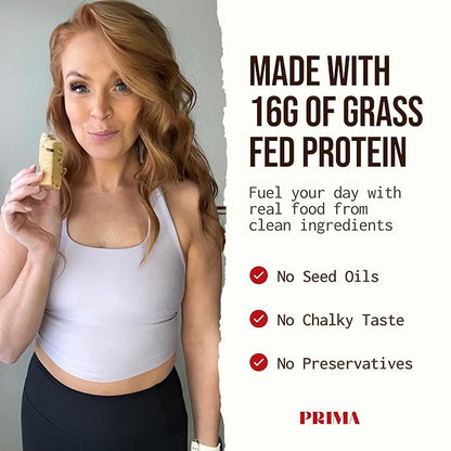 PRIMA ANCESTRAL PROTEIN BAR Grass Fed Protein Bars, 7 Pack – Animal-Based Protein Bar with Beef Tallow, Raw Honey, Seed Oil Free, Low Carb, Gluten-Free – Healthy, Energy Snacks for Clean Lifestyle (7 Pack, Cacao)