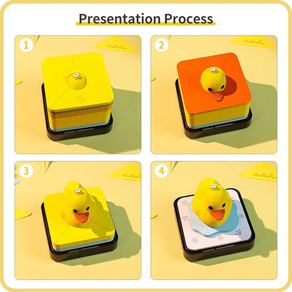 3D Time Piece Calendar 2026 DIY Tear Away Carving Art 3D Memo Pad With LED Lights sculpture artsy pads calendar notepad Desktop Decor-Yellow Duck