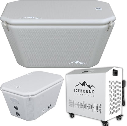 Cold Plunge Tub with Water Chiller - 1HP Efficient Hot and Cold Water Chiller for Ice Bath - Premium Ice Bath Tub with Chiller - WiFi - Filter - Ozone/UV - Ice Bath with Chiller