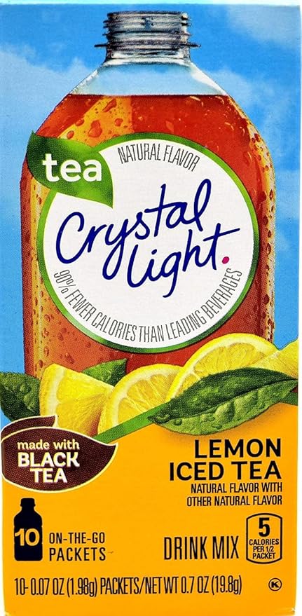 Crystal Light On The Go Sticks - 20oz Water Bottle Size - 30ct Boxes (Pack of 4) - Iced Tea
