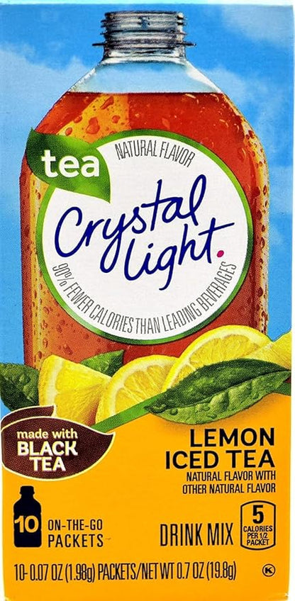 Crystal Light On The Go Sticks - 20oz Water Bottle Size - 30ct Boxes (Pack of 4) - Iced Tea
