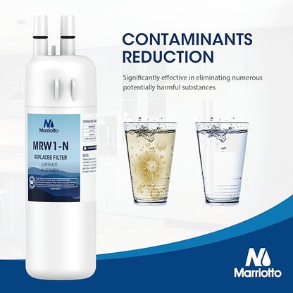 MARRIOTTO EDR1RXD1 Refrigerator Water Filter Compatible with Whirlpool W10295370A, WHR1RXD1, KAD1RXD1, Filter 1, W10295370, P4RFWB, P8RFWB2L, 46-9930, 46-9081 Refrigerator Water Filter, Pack of 3