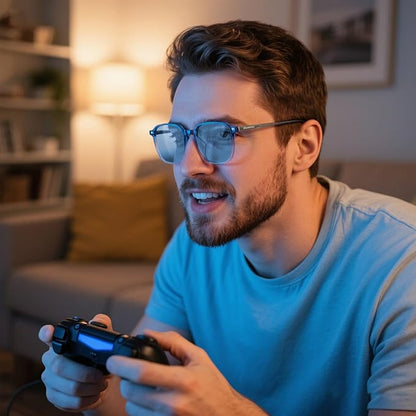 99.9% Blue Light Blocking Glasses For Men Women Anti-Fatigue Computer Gaming Sleep Glasses Reduce Eye Strain