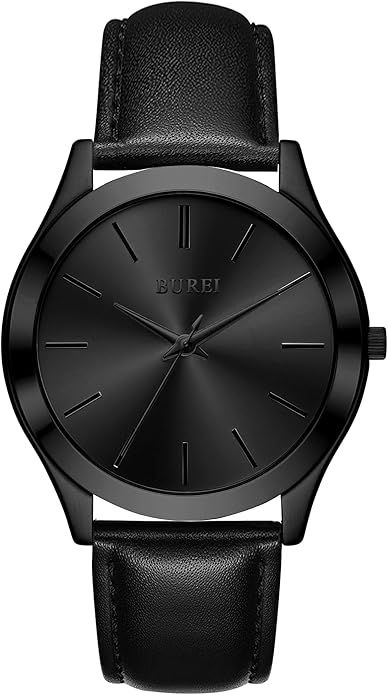 BUREI Men Watches Fashion Analog Stainless Steel Quartz Waterproof Watches,Gift for Men.