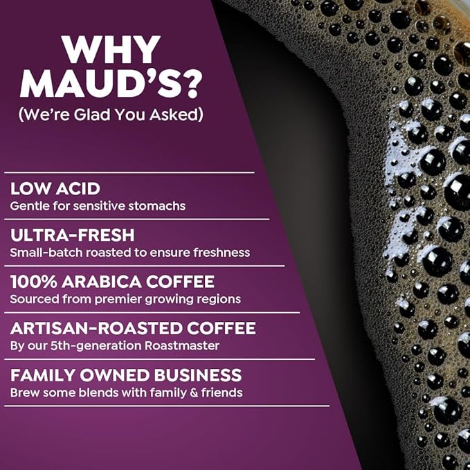 Maud's Flavored Decaf Coffee Pods Variety Pack, 24 ct, 6 Assorted Roasts & Flavors, Decaf Medium Roast Coffee in Recyclable Single Serve Pods - 100% Arabica Coffee, Compatible with Keurig K Cups Maker