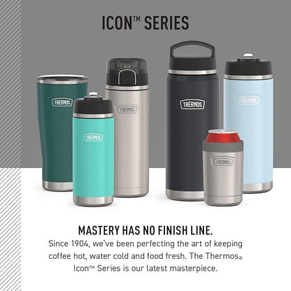 THERMOS ICON SERIES, Stainless Steel Tumbler with Slide Lock, 18 Ounce, Sea Green