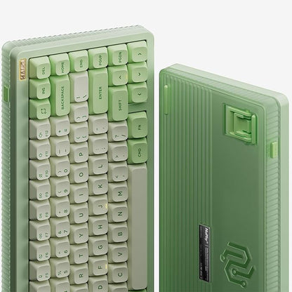 nuphy Halo75 V2 Mechancial Gaming Kyeboard,75% Wireless Hot Swappable Bluetooth Keyboard,83 Kyes RGB Backlit Keyboard,Support Bluetooth/2.4GHz/USB-C (Green, Lemon (55gf))