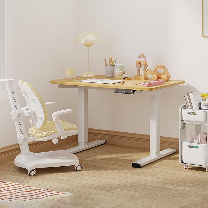 Small Adjustable Stand Up Desk for Children,One-Piece Standing Desk 31.5 x 19.7 Inch, Home Office Desk Computer Workstation, Maple