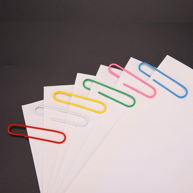 300 Pieces Large Colorful Paper Clips, 2 Inch
