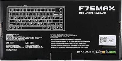 EPOMAKER X Aula F75 MAX Wireless Mechanical Keyboard with TFT Screen and Knob, Gasket Gaming Keyboard in 75% Layout, Hot Swappable, RGB Backlight, for PC/Mac/Linux (Blue&White&Purple)