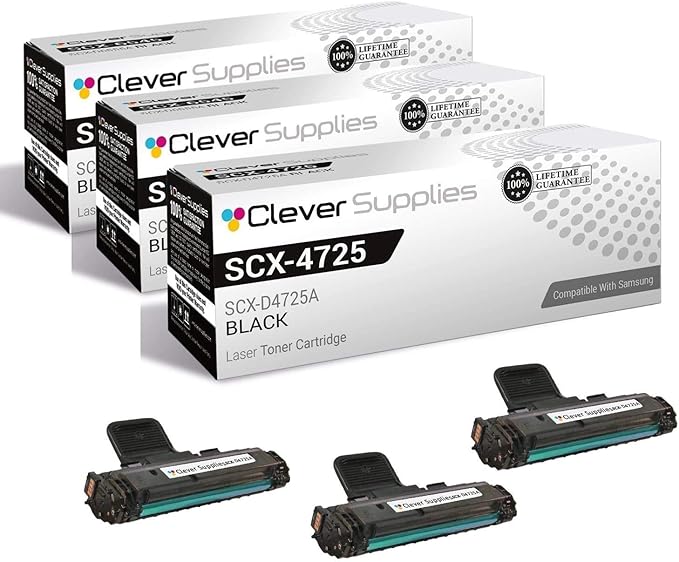 CS Replacement Toner Cartridge Compatible with Samsung SCX-4725 SCX-D4725A Black SCX-4725, SCX-4725ELS, SCX-4725F, SCX-4725FN 3 Pack