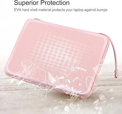 FINPAC Hard Laptop Sleeve Case for 13 inch MacBook Air M4 2025 M3 2024, 14 inch MacBook Pro M5/M4/M3/M2 A3401 A3185 A2918 A2992, 13'' Air/Pro, Waterproof Case for Dell, Surface Laptop, HP, Acer, Pink