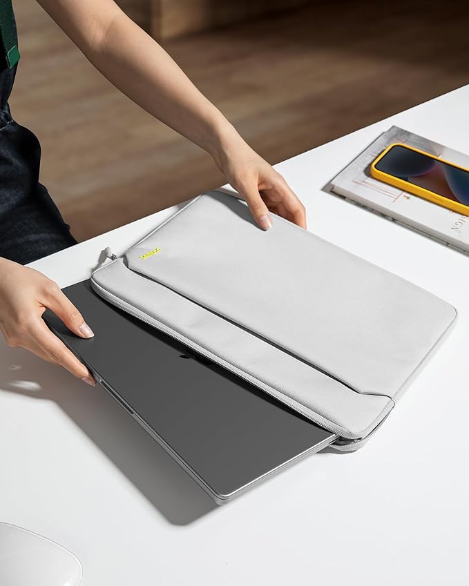 tomtoc Slim Laptop Sleeve for 14-inch MacBook Pro M5/M4/M3/M2/M1 Pro/Max 2025-2021, Water-Resistant Protective Case for 13.8 Inch Surface Laptop AI PC, Accessory Bag
