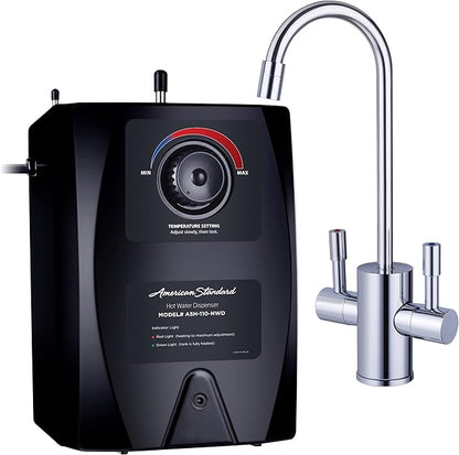 American Standard ASH-110 Hot Water Dispenser, Includes Polished Chrome Dual Handle Water Faucet 780 Watts, 110v