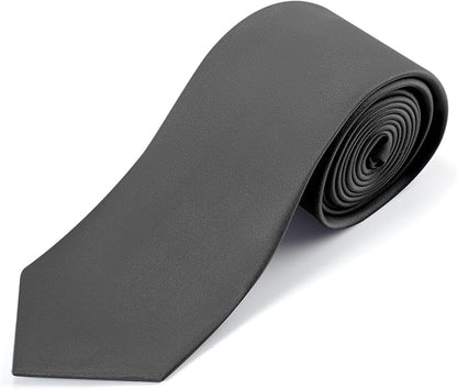 Black Ties For Men Solid Pure Color Formal Neckties 3.15" (8CM) Men's Tie for Business and Wedding with Gift Box