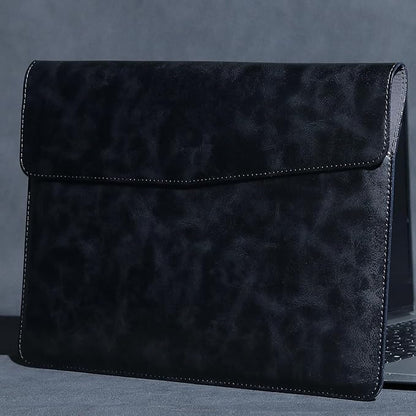 Leather Laptop Sleeve Compatible with MacBook Pro 14 Inch M4 M3 M2 M1 Pro/Max Case,Slim and Durable Waterproof Protective Cover for 13-14 Inch Notebook Computer Cover,Black