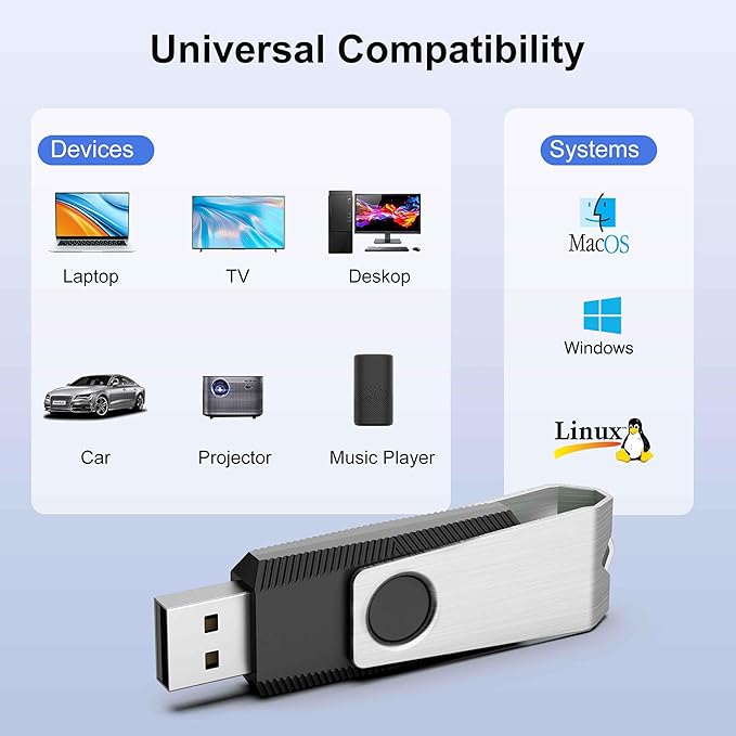 TOPESEL 100PCS 16GB Bulk USB 2.0 Flash Drive Swivel Memory Stick Thumb Drives Pen Drive (16G, 100 Pack, Black)