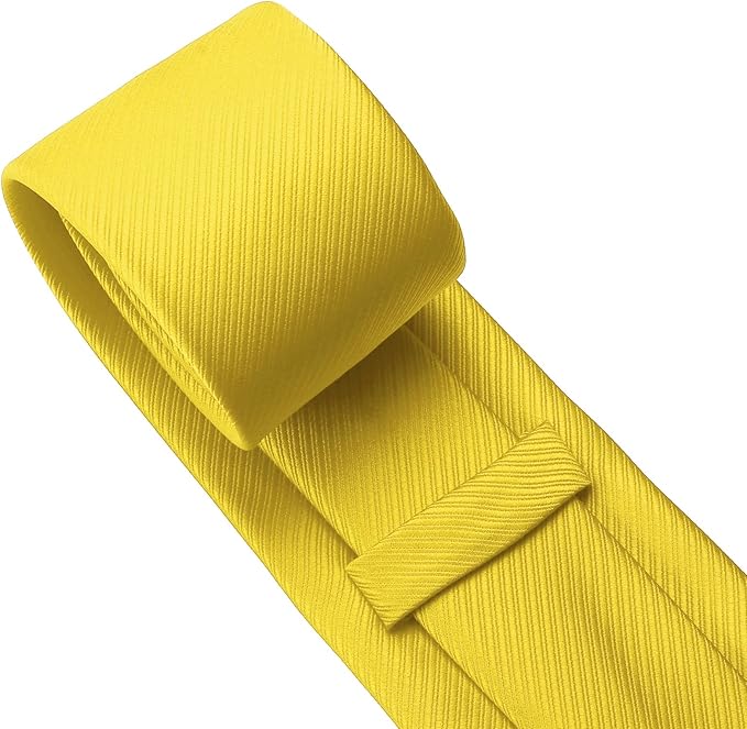 KOOELLE Men's Ties Solid Pure Color Plain Neckties Formal Black Ties For Men