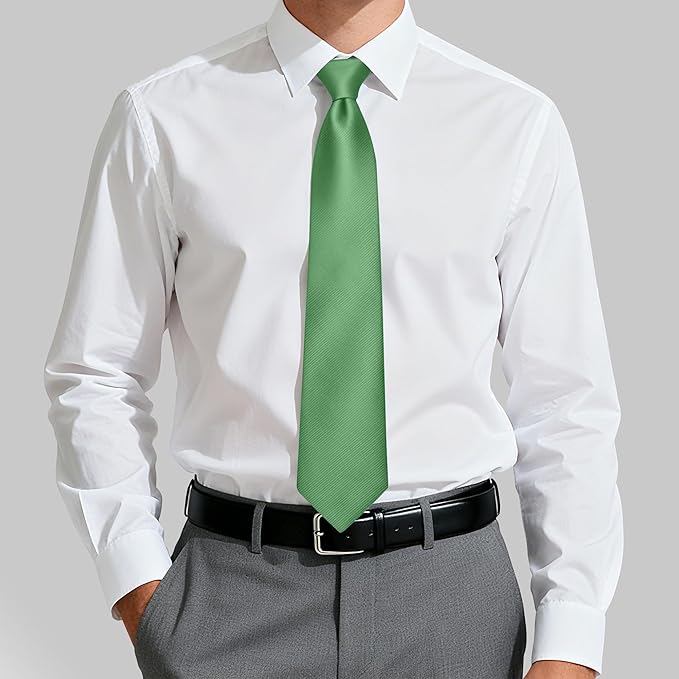 Fineknot Black Ties for Men, Formal Neckties for Men, Solid Color Mens Ties for Business, Wedding, Party, Mens Neck Tie