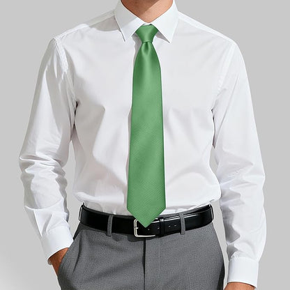 Fineknot Black Ties for Men, Formal Neckties for Men, Solid Color Mens Ties for Business, Wedding, Party, Mens Neck Tie