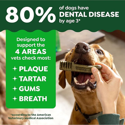 Greenies Veterinarian-Recommended Natural Dental Dog Treats Regular Size, Original Flavor, 3 oz. Pack, 11 Count