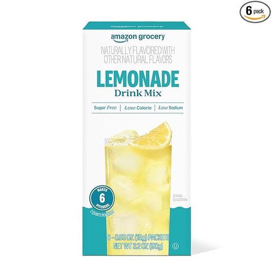 Amazon Grocery, Lemonade Drink Mix Singles, 0.53 Oz (Previously Happy Belly, Packaging May Vary)