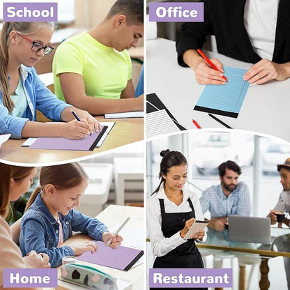 6 Packs Legal Pads 5x8, Totally 180 Sheets Colored Legal Pads 5x8 College Ruled Writing Pads Small Note Pads 30 Sheets/Pad Tablets Lined Notepad for School, Office, To-Do Lists