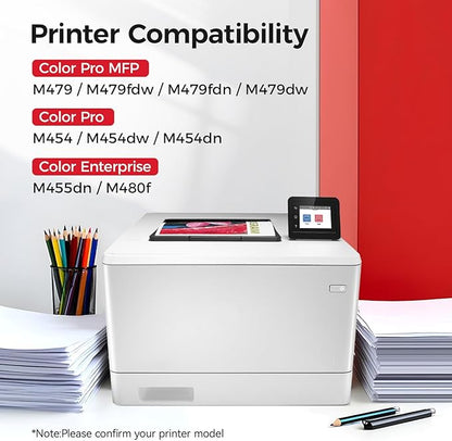 414X Toner Cartridge Set 4-Pack Printer Replacement for HP 414X W2020X W2021X W2022X W2023X Compatible for HP Color Laserjet Pro MFP M479fdw M479fnw M479dw M454dw M454dn M454nw Enterprise M480f M455dn