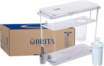 Brita UltraMax Large Water Dispenser with 1 BritaPlus Filter, 27 Cup, White (Package May Vary)