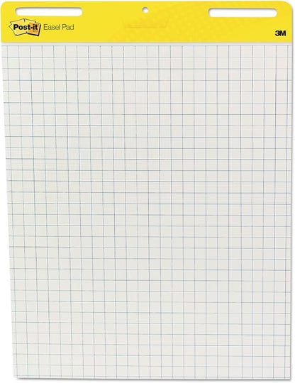 Post-it Super Sticky Easel Pad 25 x 30 Inches 30 Sheets/Pad 2 Pads (560) Large White Grid Premium Self Stick Flip Chart Paper Super Sticking Power