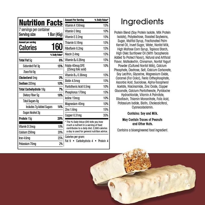 BestMed - High Protein Nutrition Bar - Low-Carb, 15g Protein, Low Sugar, High Fiber, Low Calorie, Meal Replacement Bar (Shortbread Cookie, 3 Box - 21 Count)
